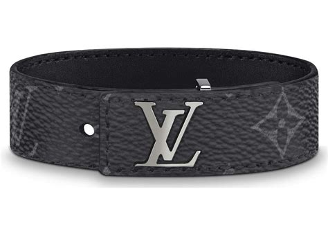 lv braclet black|louis vuitton black leather bracelet.